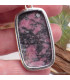 Grand pendentif rectangulaire en Rhodonite Pendentifs pierres naturelles TUV8.3