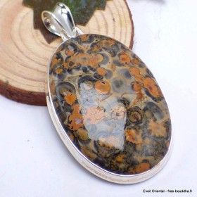 Pendentif Jaspe Léopard oval Pendentifs pierres naturelles TUV7.1