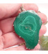 Grand pendentif en Malachite tranche Bijoux en Malachite TUV21.2