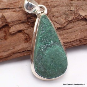 Pendentif Malachite Druze forme goutte Pendentifs pierres naturelles PU81