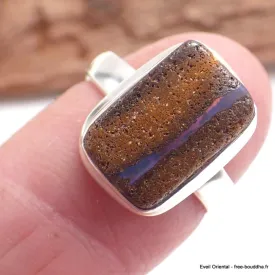 Petite bague en Opale Boulder taille 54 - Bagues pierres naturelles