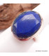 Bague ovale Lapis Lazuli facetté T 52 Bagues pierres naturelles TUV60.1