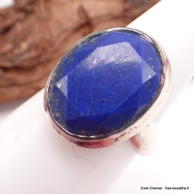 Bague ovale Lapis Lazuli facetté T 52 Bagues pierres naturelles TUV60.1