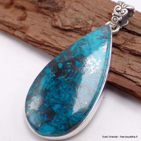 Pendentif goutte en Shattuckite détail bélière Bijoux en Shattuckite CWA73.9