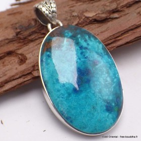 Pendentif oval en Shattuckite détail bélière Bijoux en Shattuckite CWA73.7