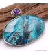 Pendentif Shattuckite et Améthyste cabochon Pendentifs pierres naturelles CWA73.11
