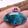 Pendentif design Shattuckite Améthyste cabochon Pendentifs pierres naturelles CWA73.13