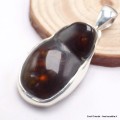 Pendentif Agate de Feu serti clos Bijoux en Agate de Feu BK30.7