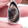 Pendentif Agate de Feu serti clos Bijoux en Agate de Feu BK30.7