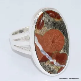 Bague ovale Obsidienne Peanut taille 62 - Bijoux en Obsidienne Peanut