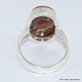 Bague ovale Obsidienne Peanut taille 62 - Bijoux en Obsidienne Peanut