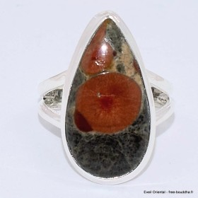 Bague goutte Obsidienne Peanut taille 57/58 Bijoux en Obsidienne Peanut BK99.9
