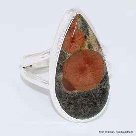 Bague goutte Obsidienne Peanut taille 57/58 - Bijoux en Obsidienne Peanut