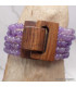 Bracelet Bois et Perles Améthyste Bracelet baroque en Pierre BBP1