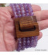 Bracelet Bois et Perles Améthyste Bracelet baroque en Pierre BBP1