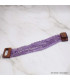 Bracelet Bois et Perles Améthyste Bracelet baroque en Pierre BBP1