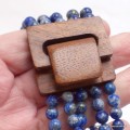 Bracelet Bois et Perles de Lapis Lazuli Bracelet baroque en Pierre BBP2