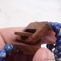 Bracelet Bois et Perles de Lapis Lazuli Bracelet baroque en Pierre BBP2