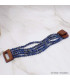 Bracelet Bois et Perles de Lapis Lazuli Bracelet baroque en Pierre BBP2