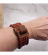 Bracelet Bois et Perles de Jaspe Rouge Bracelet baroque en Pierre BBP4
