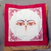 Housse de coussin brodé Noeud sans fin Housse de coussin bouddhiste HC5