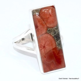 Bague rectangulaire Obsidienne Peanut taille 59 Bijoux en Obsidienne Peanut BK99.10