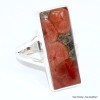 Bague rectangulaire Obsidienne Peanut taille 59 Bijoux en Obsidienne Peanut BK99.10