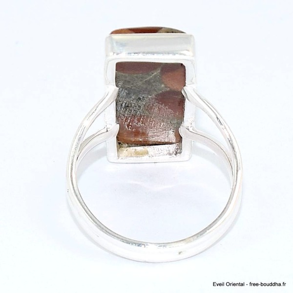 Bague rectangulaire Obsidienne Peanut taille 59 Bijoux en Obsidienne Peanut BK99.10