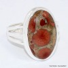Bague argent Obsidienne Peanut 3 anneaux taille 63 Bagues pierres naturelles BK99.12
