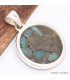 Pendentif bijou en Turquoise mohave sur Pyrite Bijoux en Turquoise BK72.5