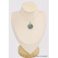 Pendentif bijou en Turquoise mohave sur Pyrite - Bijoux en Turquoise