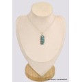 Pendentif rectangulaire en Turquoise mohave sur Pyrite Bijoux en Turquoise BK72.6
