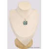 Pendentif carré en Turquoise mohave sur Pyrite Bijoux en Turquoise BK72.7