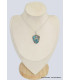 Pendentif semi-oval en Turquoise mohave sur Pyrite Bijoux en Turquoise BK72.8