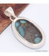 Pendentif oval en Turquoise mohave sur Pyrite Bijoux en Turquoise BK72.9