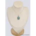 Pendentif oval en Turquoise mohave sur Pyrite Bijoux en Turquoise BK72.9