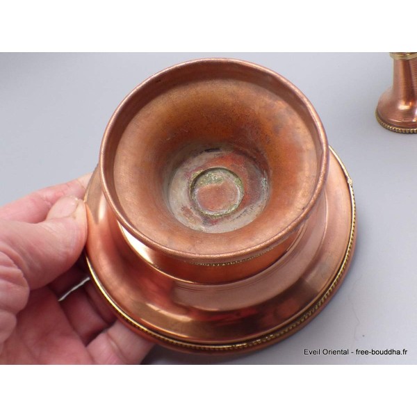 Serkyem pour offrandes bouddhistes en cuivre 14 cm Objets rituels bouddhistes SERK14