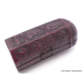 Temple triptyque bouddhiste de voyage rouge Objets rituels bouddhistes TEM1.2