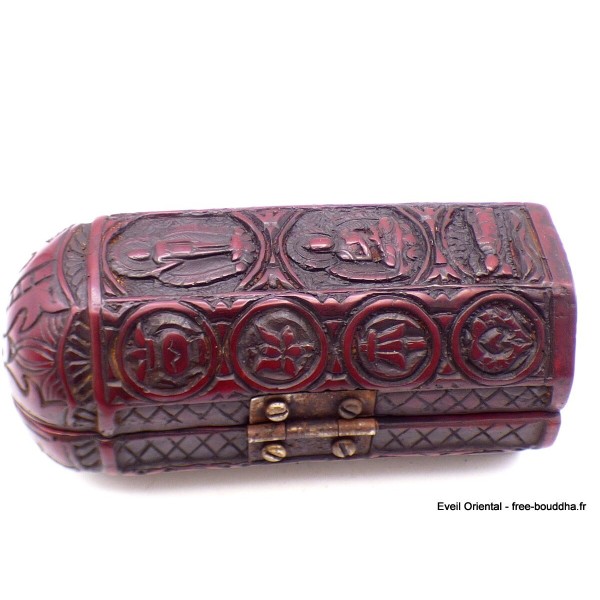Temple triptyque bouddhiste de voyage rouge Objets rituels bouddhistes TEM1.2