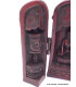 Temple triptyque bouddhiste de voyage rouge Objets rituels bouddhistes TEM1.2