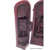 Temple triptyque bouddhiste de voyage rouge Objets rituels bouddhistes TEM1.2