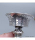 Lampe à beurre tibétaine 11 cm plaqué argent Lampe à beurre bouddhiste lamp39