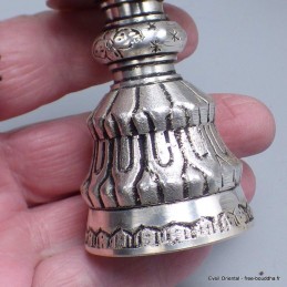 Lampe à beurre tibétaine 8 cm plaqué argent 