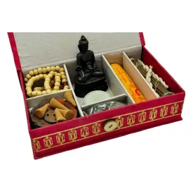 Coffret pour débutant Autel bouddhiste - Encens tibétains, accessoires