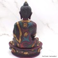 Statuette antique Bouddha Sakyamouni 20 cm Statuettes Bouddhistes STABM13