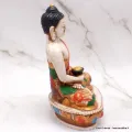 Statuette bouddhiste colorée Bouddha Amitabha 14 cm - Statuettes bouddhistes tibétaines artisanales
