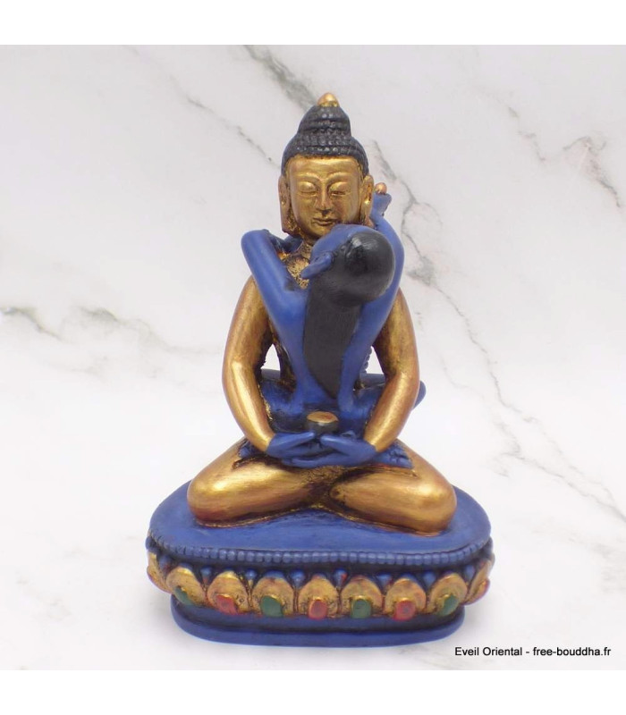Statuette Bouddha Shakti bleu et or 13 cm Statuettes Bouddhistes SHAKTI22