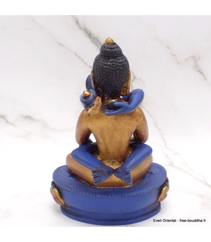 Statuette Bouddha Shakti bleu et or 13 cm Statuettes Bouddhistes SHAKTI22