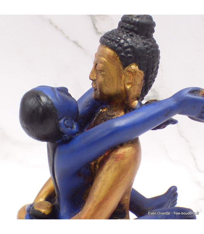 Statuette Bouddha Shakti bleu et or 13 cm Statuettes Bouddhistes SHAKTI22