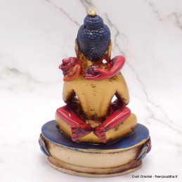 Statuette Bouddha Shakti rouge et or 13 cm 